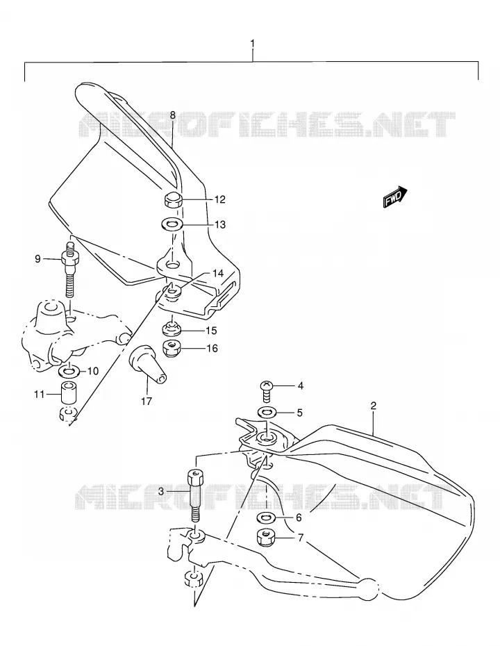 KNUCKLE COVERS (MODEL K1 E24/MODEL K2 P9 OPT) Suzuki MOTO 200 DR 2003  DR200SEK3(E24)