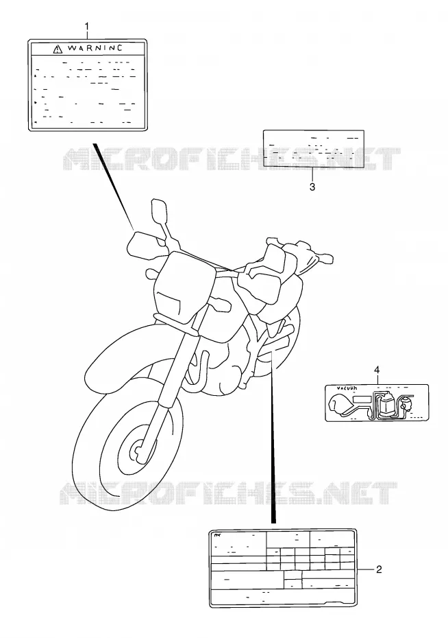 LABEL Suzuki MOTO 650 DR 2005  DR650SEK5(E3/E28)