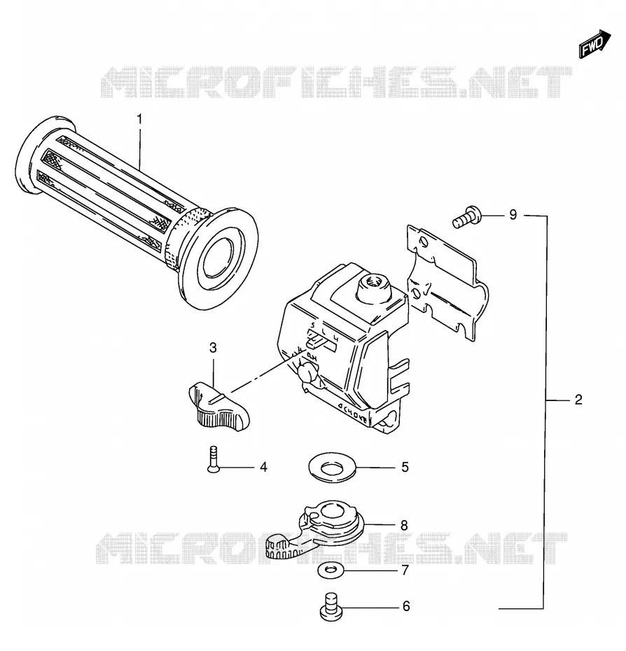 LEFT LEVER - HANDGRIP Suzuki SCOOTER 100 FB 1995  FB100S(E71)