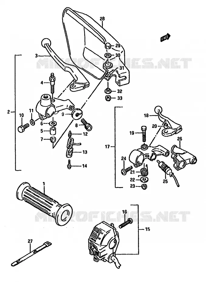 LEFT SWITCH - HANDGRIP (MODEL J) Suzuki MOTO 750 DR 1988  DR750SUJ(J/K)