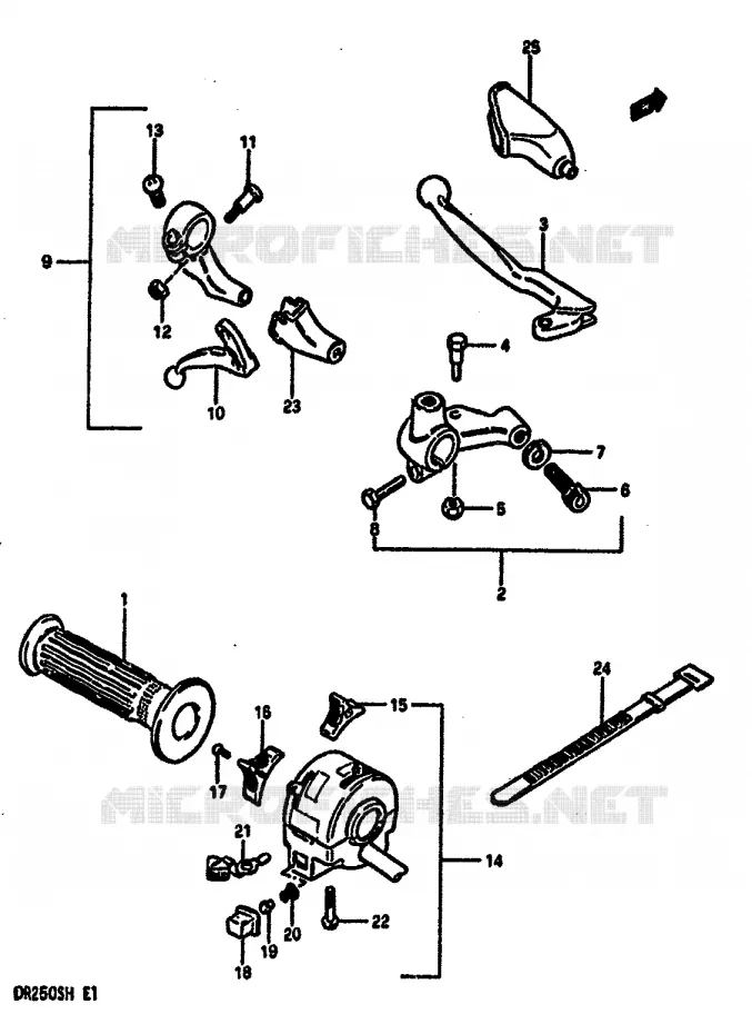 LEFT SWITCH - HANDGRIP Suzuki MOTO 250 DR 1984  DR250SE(E/F/G/H)