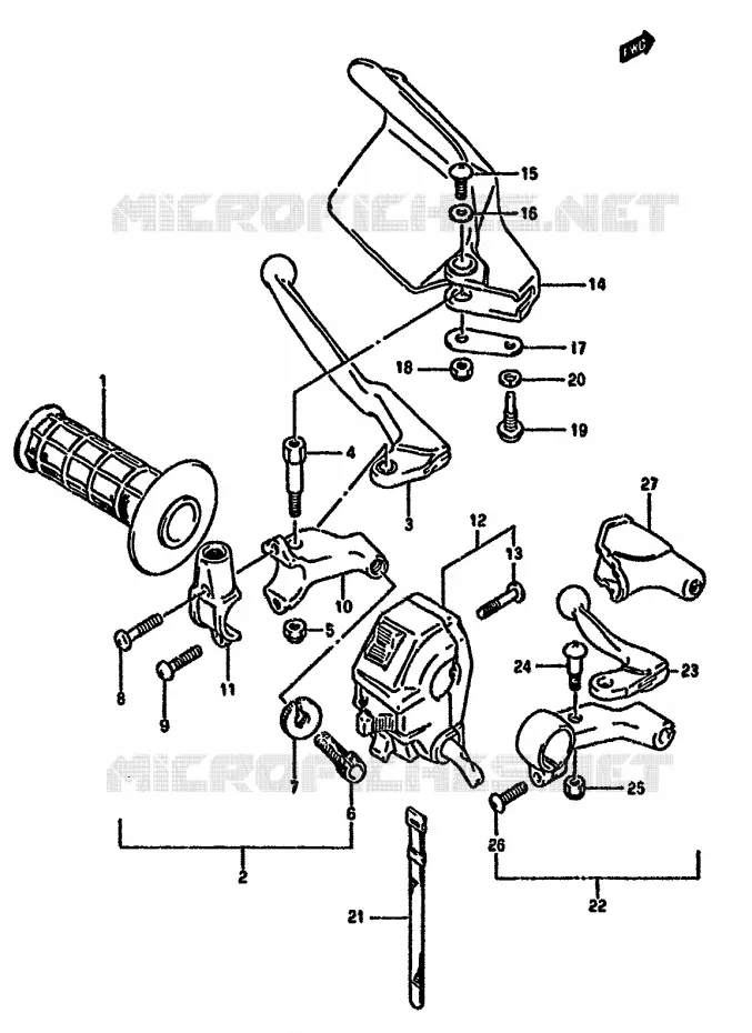 LEFT SWITCH - HANDGRIP Suzuki MOTO 350 DR 1992  DR350SN(L/M/N/P/R)