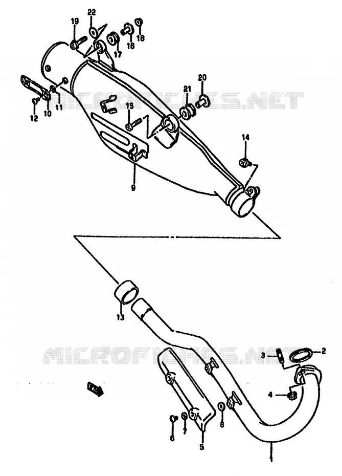 MUFFLER Suzuki MOTO 650 DR 1994  DR650RUR(N/P/R)