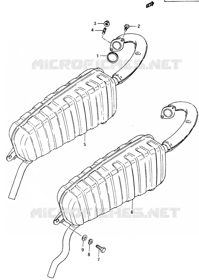 MUFFLER Suzuki SCOOTER 125 CS 1983  CS125D