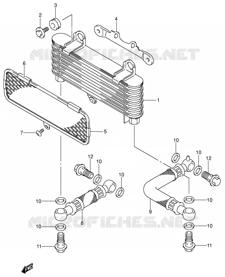 OIL COOLER Suzuki MOTO 1000 V-STROM 2003  DL1000K3(E2)