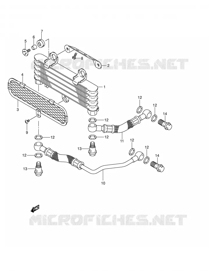 OIL COOLER Suzuki MOTO 650 V-STROM 2006  DL650U3K6(E2)
