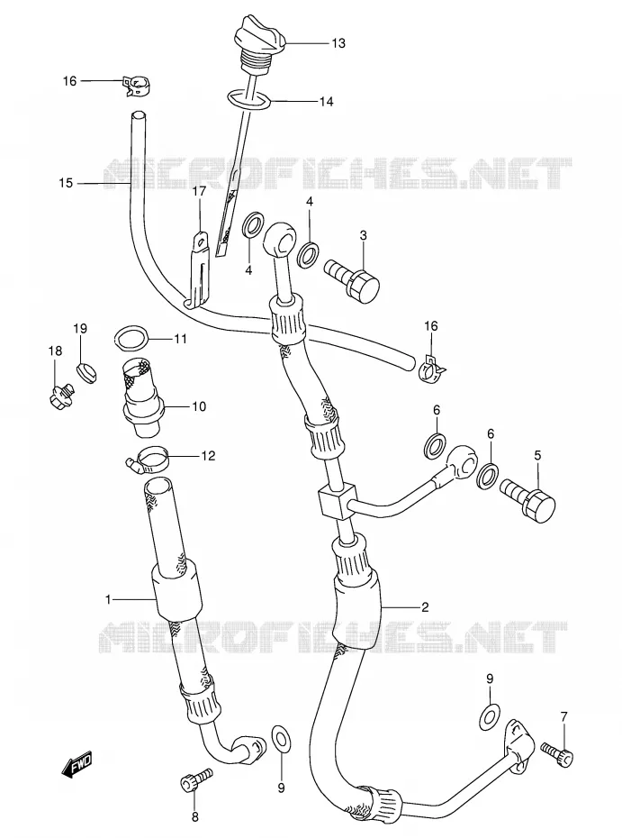 OIL HOSE Suzuki MOTO 350 DR 1997  DR350SEV(E2)