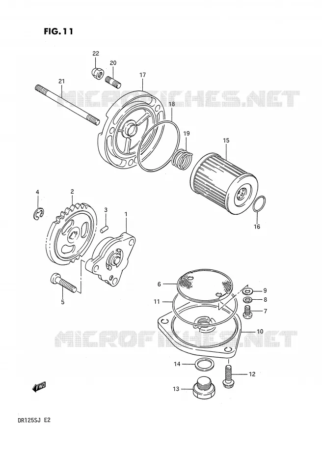 OIL PUMP Suzuki MOTO 125 DR 1987  DR125SH(E2)