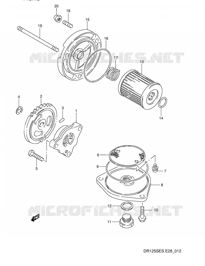 OIL PUMP Suzuki MOTO 125 DR 1995  DR125SES(E28)