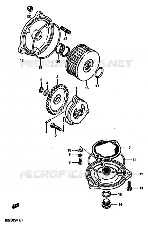 OIL PUMP Suzuki MOTO 250 DR 1987  DR250SH(E/F/G/H)