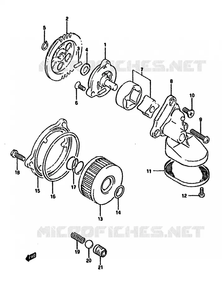 OIL PUMP Suzuki MOTO 350 DR 1994  DR350SHR(L/M/N/P/R)
