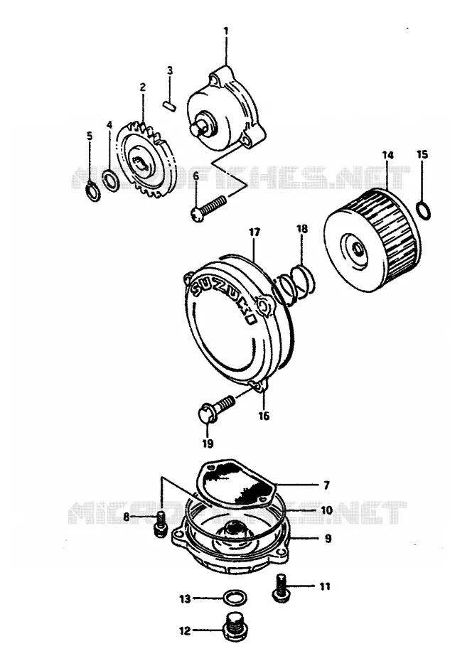 OIL PUMP Suzuki MOTO 650 DR 1991  DR650RSM(L/M)
