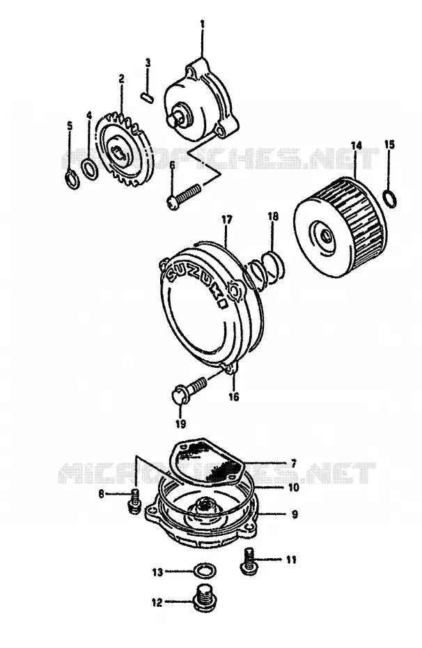 OIL PUMP Suzuki MOTO 650 DR 1994  DR650RR(N/P/R)