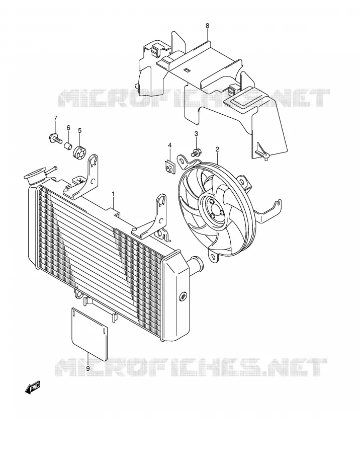 RADIATOR Suzuki MOTO 650 V-STROM 2004  DL650U3K4(E2)