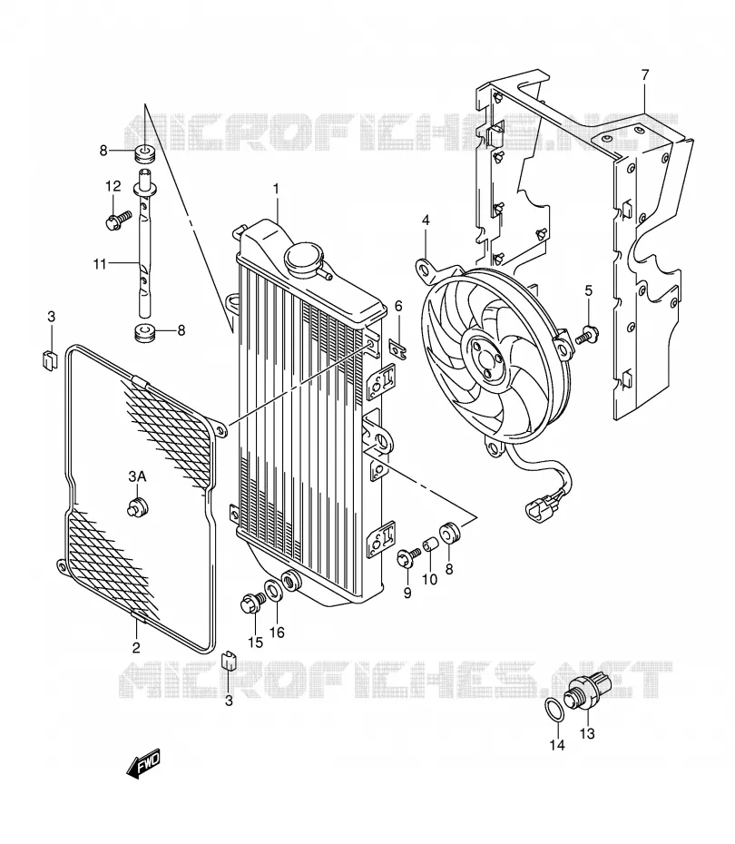 RADIATOR Suzuki SCOOTER 650 BURGMAN 2003  AN650LK3(E2)