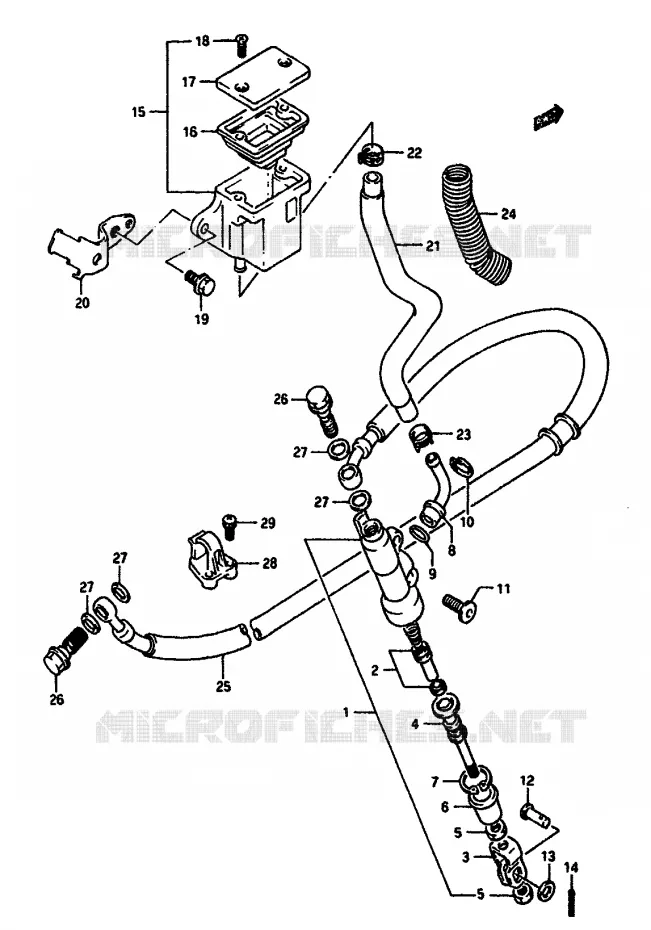 REAR BRAKE MASTER CYLINDER Suzuki MOTO 650 DR 1990  DR650SL(L/M)