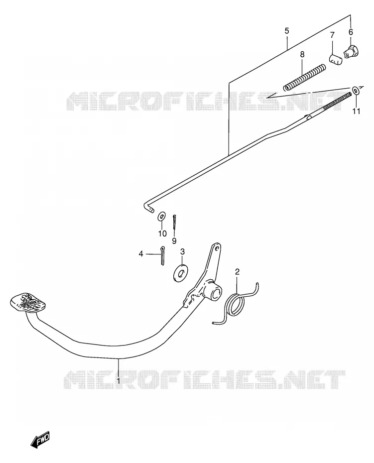 REAR BRAKE Suzuki SCOOTER 100 FB 2000  FB100Y(E71)