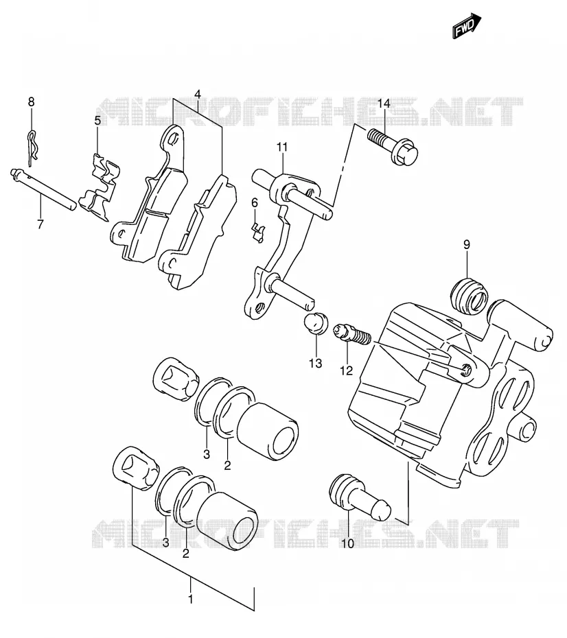 REAR CALIPER Suzuki MOTO 650 DR 1996  DR650RSEUT(E4)