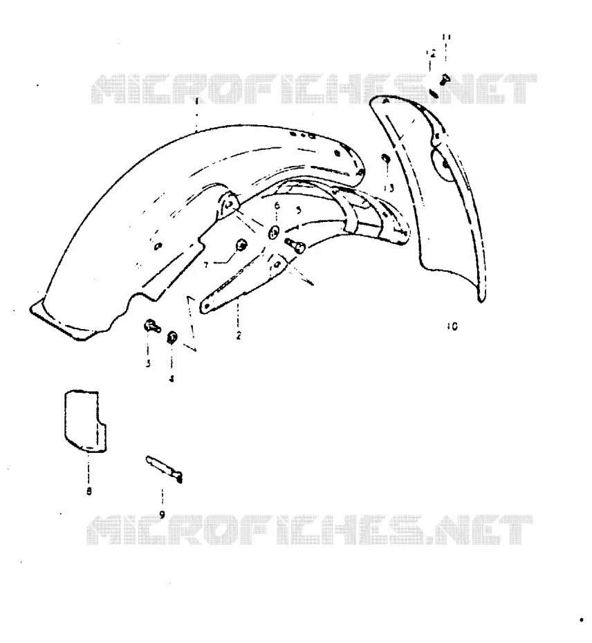 REAR FENDER (DR400ST) Suzuki MOTO 400 DR 1980  DR400ST(T/X)