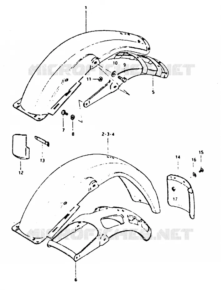 REAR FENDER (DR400SX) Suzuki MOTO 400 DR 1980  DR400ST(T/X)