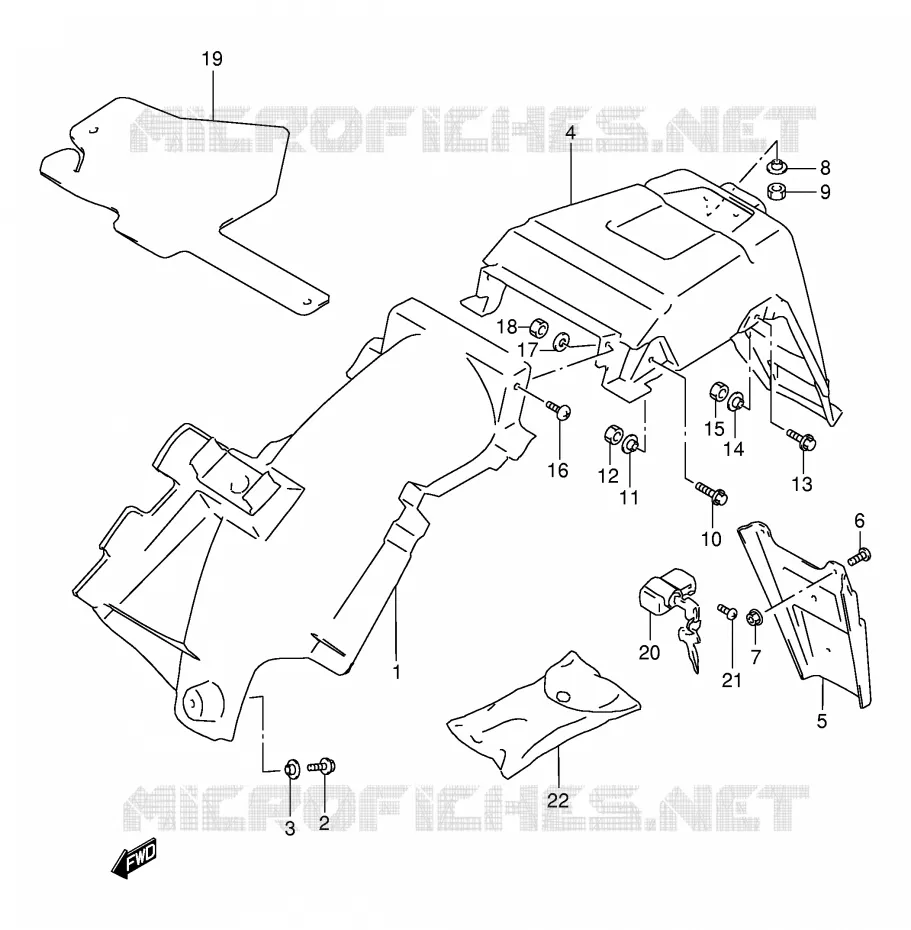 REAR FENDER Suzuki MOTO 125 DR 2001  DR125SEUK1(E2)