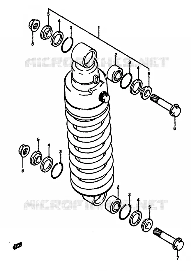 REAR SHOCK ABSORBER Suzuki MOTO 600 DR 1985  DR600SF(E2)