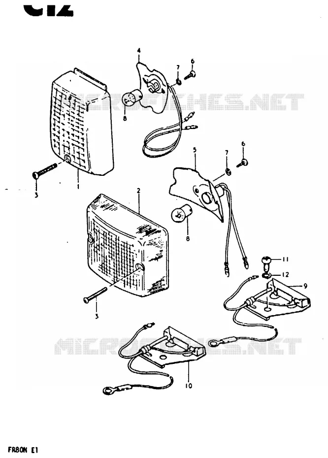 SAFETY LAMP Suzuki SCOOTER 80 FR 1981  FR80N(M/B/N)