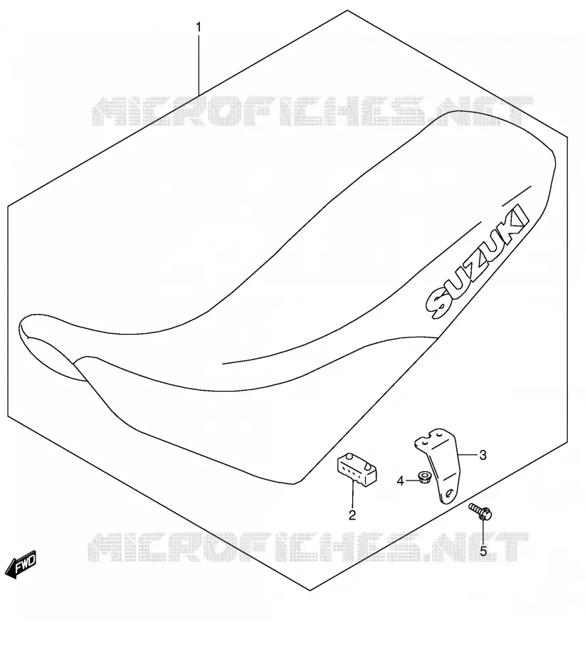 SEAT (MODEL K1) Suzuki MOTO 650 DR 2001  DR650SEK1(E4)