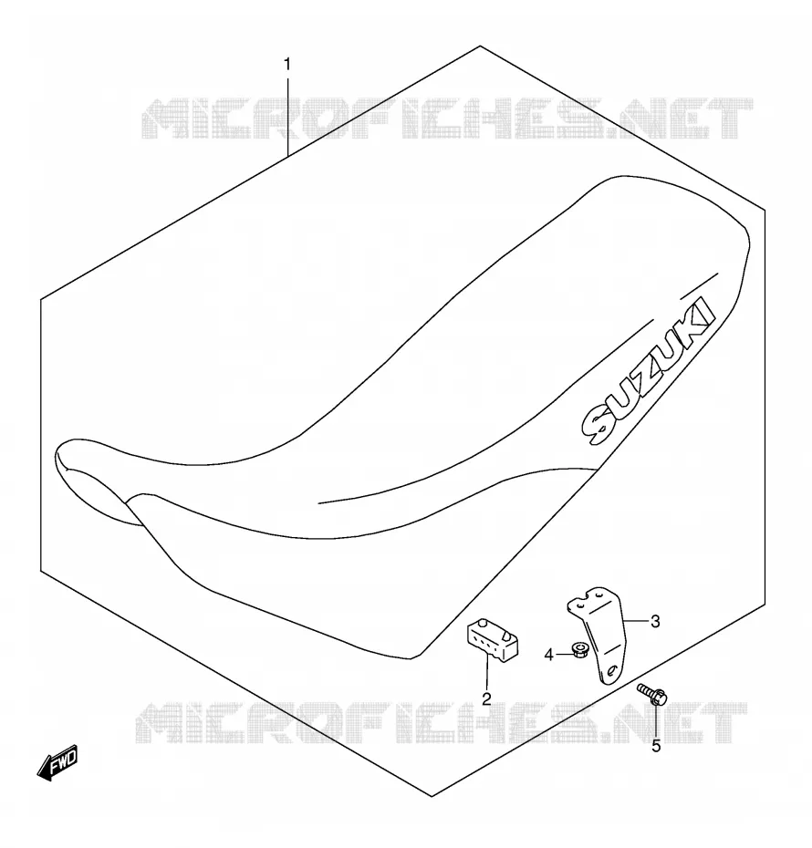 SEAT (MODEL K1) Suzuki MOTO 650 DR 2002  DR650SEK2(E3/E28)