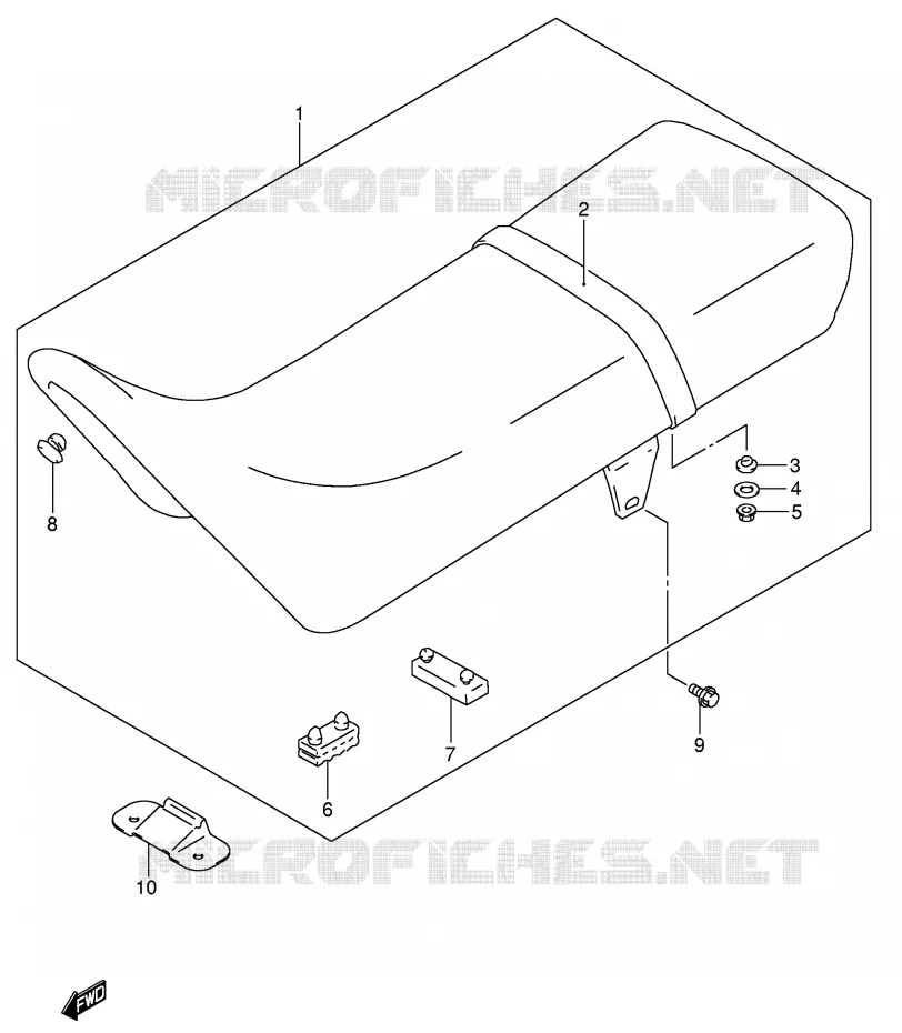 SEAT (MODEL K2/K3/K4) Suzuki MOTO 200 DR 2003  DR200SEK3(E3/E28)