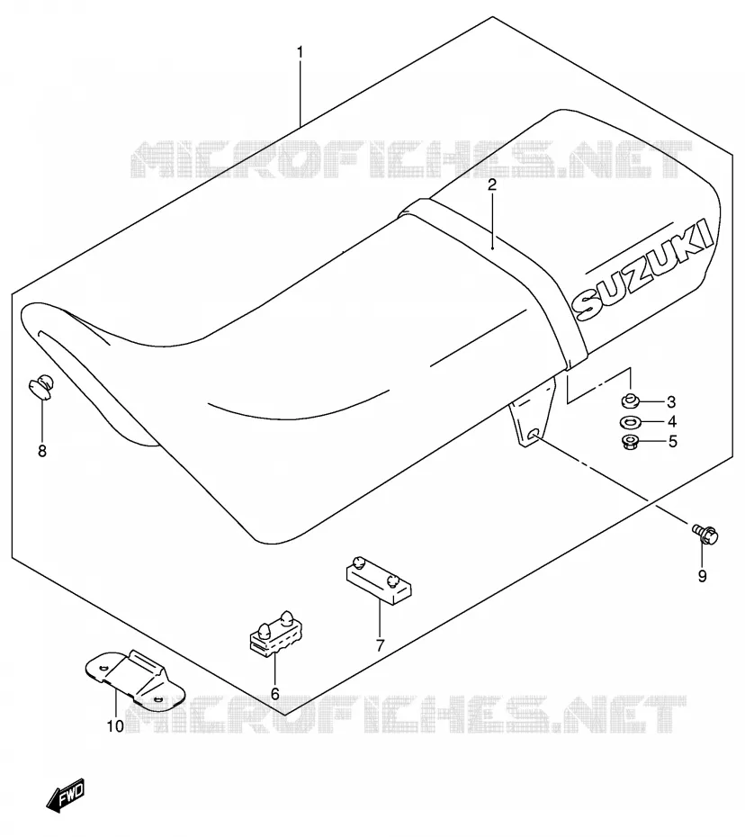 SEAT (MODEL K5) Suzuki MOTO 200 DR 2001  DR200SEK1(E3/E28)