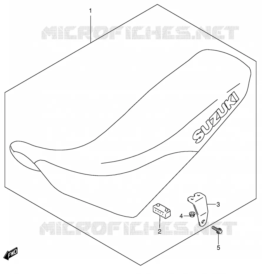 SEAT (MODEL K5) Suzuki MOTO 650 DR 2001  DR650SEUK1(E4)