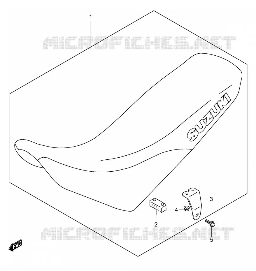 SEAT (MODEL K5) Suzuki MOTO 650 DR 2005  DR650SEK5(E3/E28)