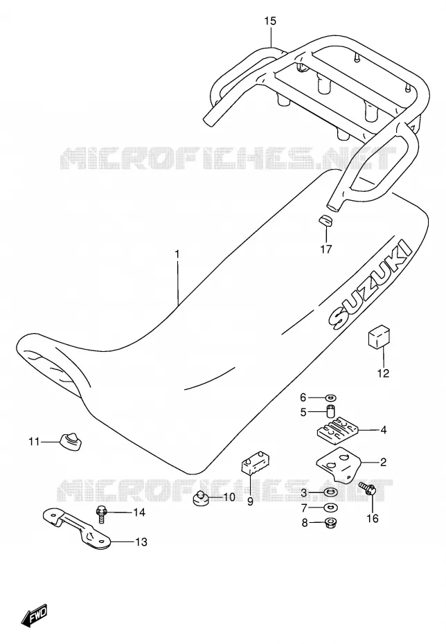 SEAT (MODEL S) Suzuki MOTO 650 DR 1994  DR650RER(E2)