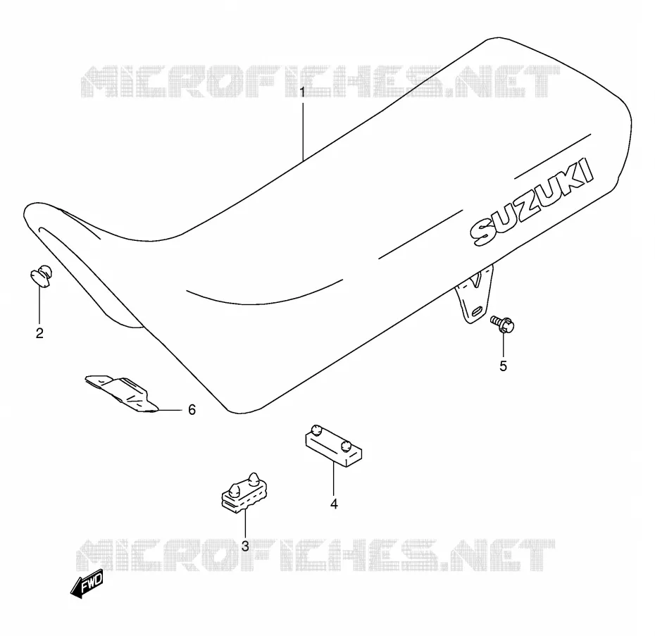 SEAT (MODEL W/X/Y) Suzuki MOTO 125 DR 1997  DR125SEV(E4)