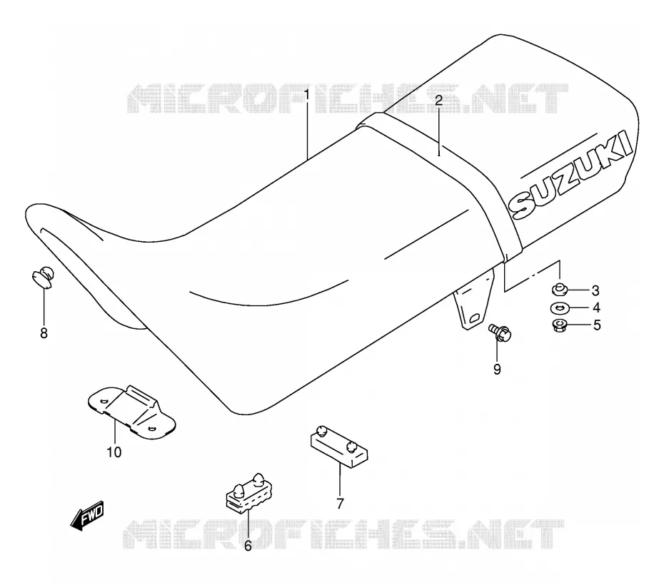 SEAT (MODEL X/Y) Suzuki MOTO 200 DR 1997  DR200SEV(E24)