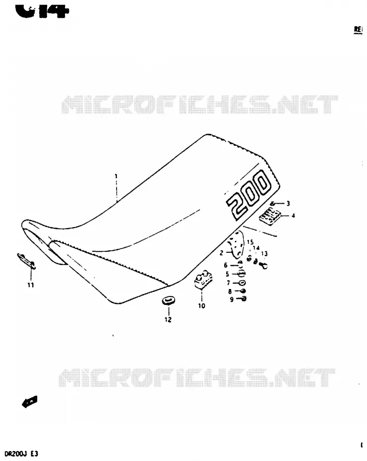 SEAT Suzuki MOTO 200 DR 1987  DR200H(G/H/J)
