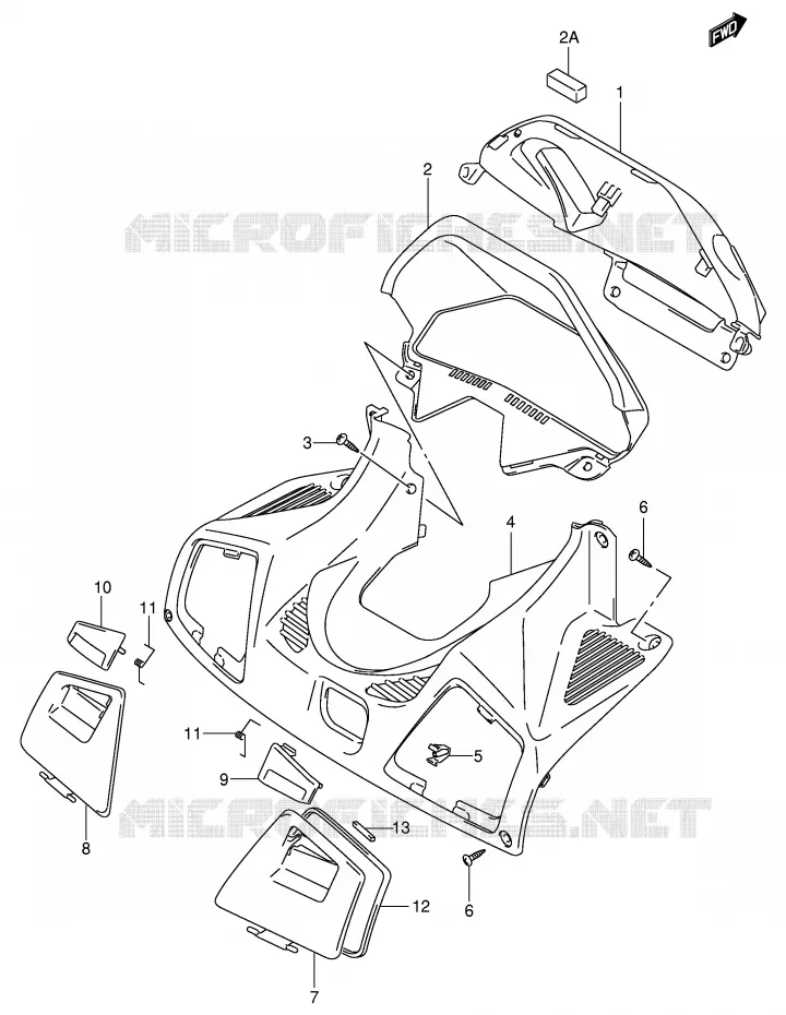SPEEDOMETER PANEL (MODEL K3/K4) Suzuki SCOOTER 650 BURGMAN 2003  AN650LK3(E2)
