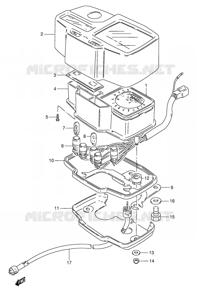 SPEEDOMETER Suzuki MOTO 120 BX 1994  BX120R(P97)