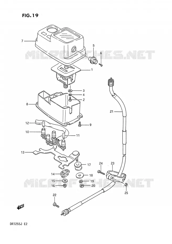 SPEEDOMETER Suzuki MOTO 125 DR 1988  DR125SJ(E2)