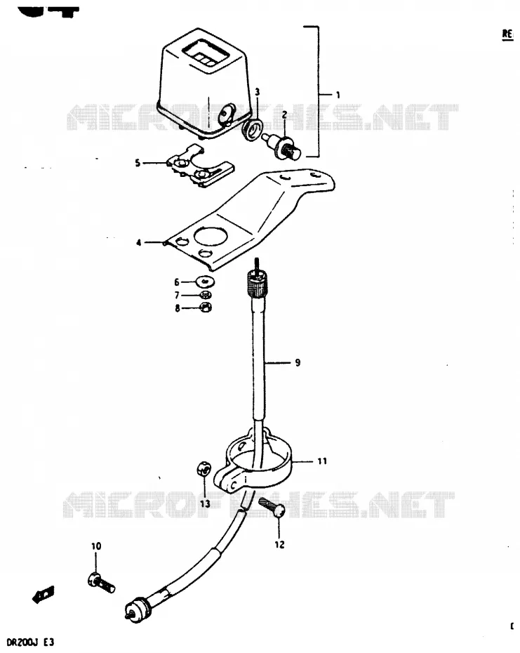 SPEEDOMETER Suzuki MOTO 200 DR 1988  DR200J(G/H/J)