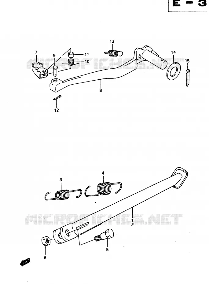 STAND - REAR BRAKE Suzuki MOTO 650 DR 1990  DR650RUL(L)
