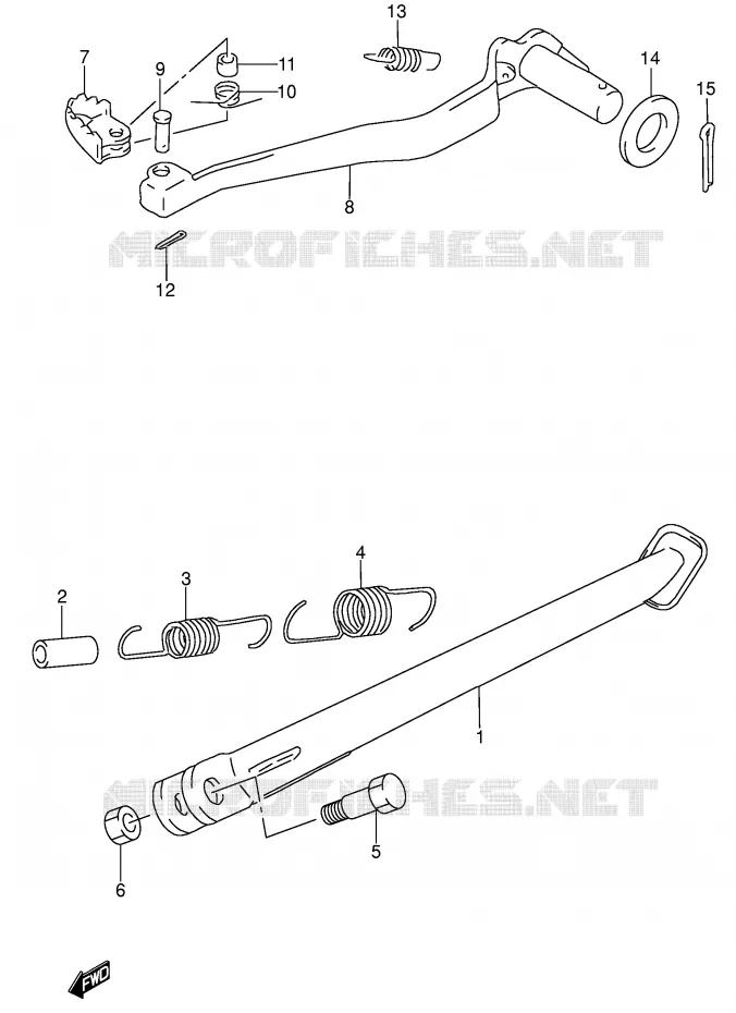 STAND - REAR BRAKE Suzuki MOTO 650 DR 1992  DR650SEUN(E4)