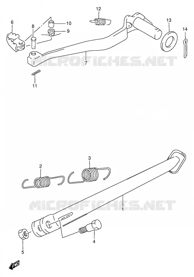 STAND - REAR BRAKE Suzuki MOTO 650 DR 1995  DR650RES(E2)
