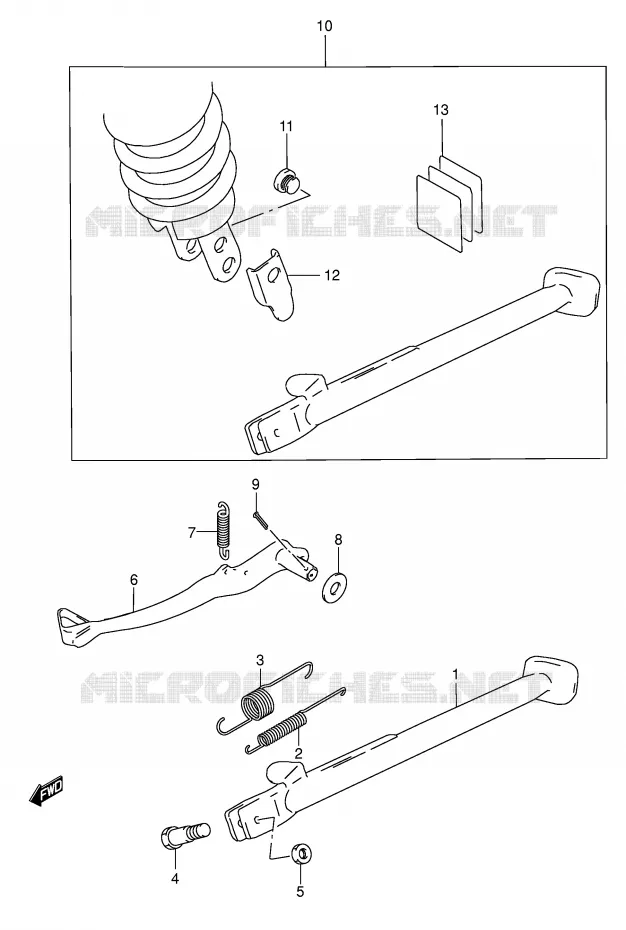 STAND - REAR BRAKE Suzuki MOTO 650 DR 2002  DR650SEK2(E3/E28)
