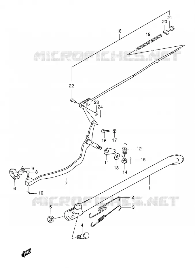STAND (MODEL V/W/X/Y) Suzuki MOTO 125 DR 1995  DR125SES(E4)