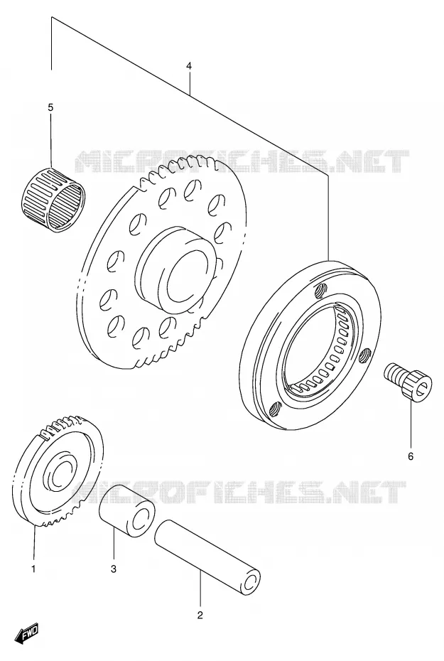 STARTER MOTOR CLUTCH Suzuki MOTO 200 DR 1998  DR200SEW(E24)