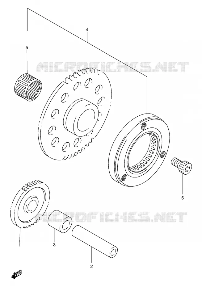 STARTER MOTOR CLUTCH Suzuki MOTO 200 DR 2004  DR200SEK4(E24)