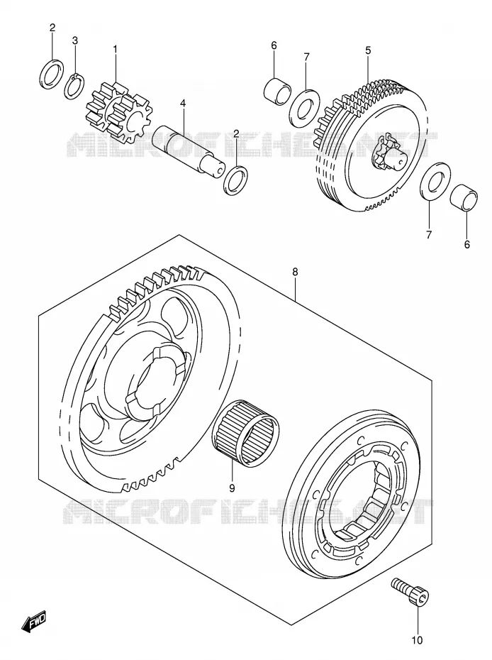 STARTER MOTOR CLUTCH Suzuki MOTO 400 DR-Z 2006  DR-Z400SK6(E2)