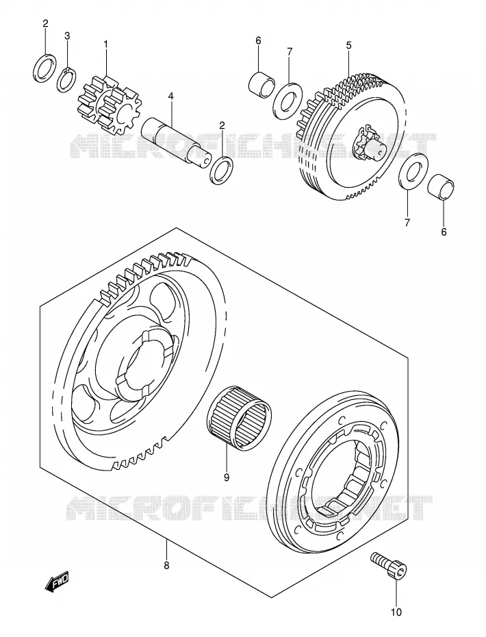 STARTER MOTOR CLUTCH Suzuki MOTO 400 DR-Z 2009  DR-Z400EK9(E1)